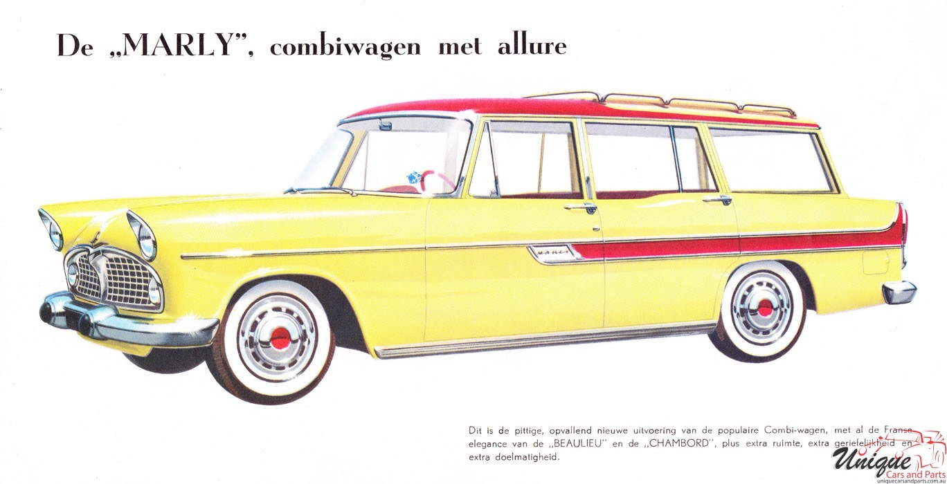 1958 Simca Beaulieu en Chambord (Netherlands) Brochure Page 5